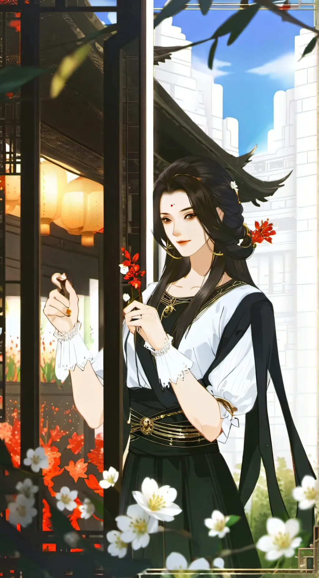 ai character: demon school  background