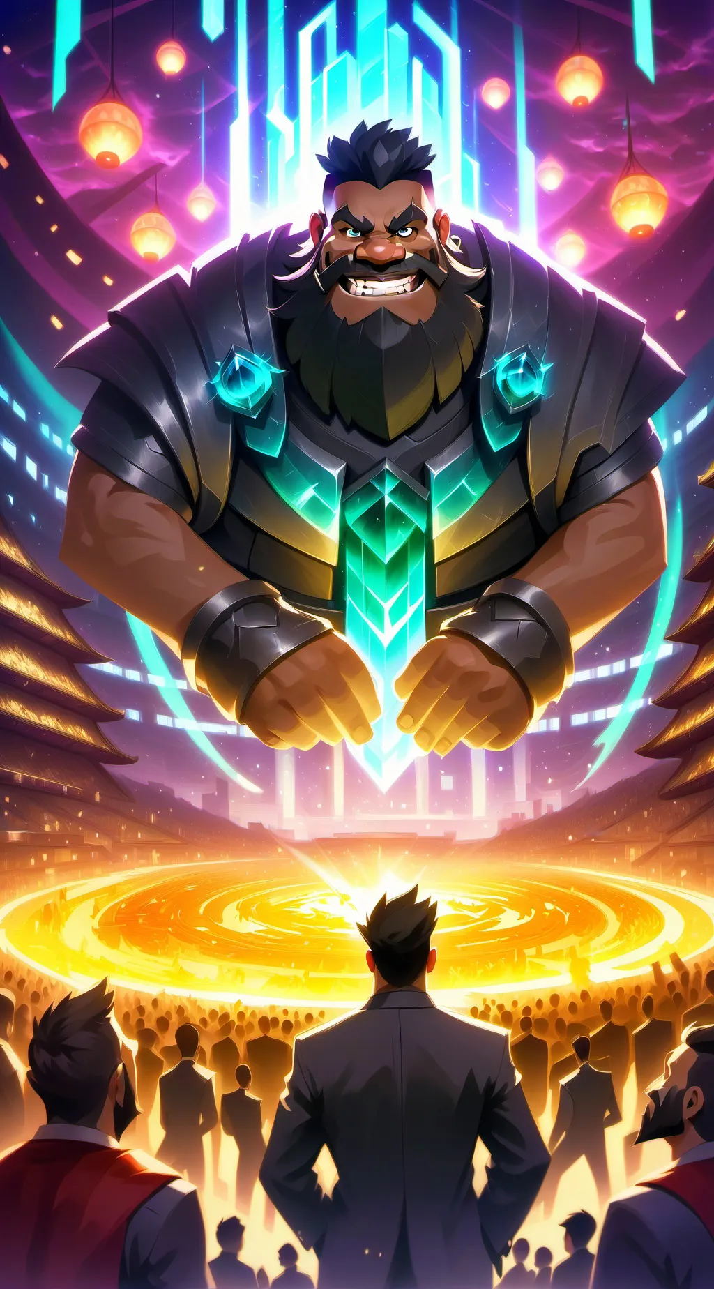 ai character: The wrestler background