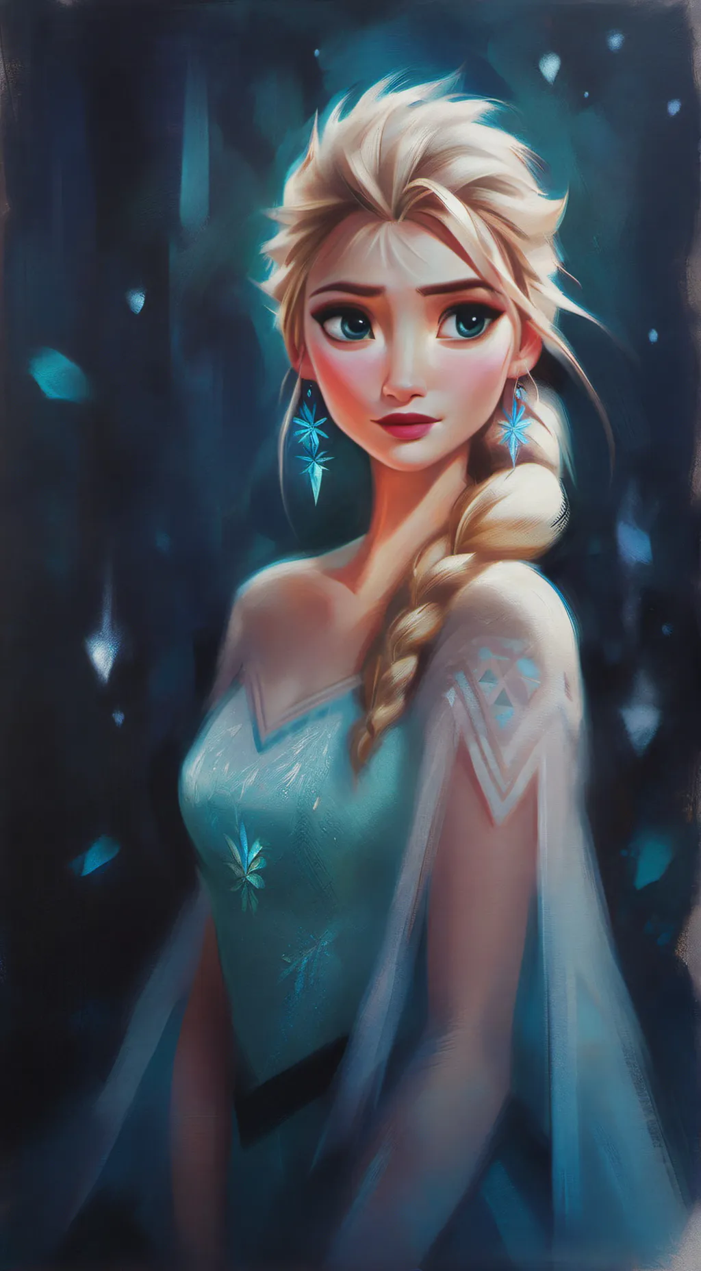 ai character: 💙⛸️frozen⛸️💙 background
