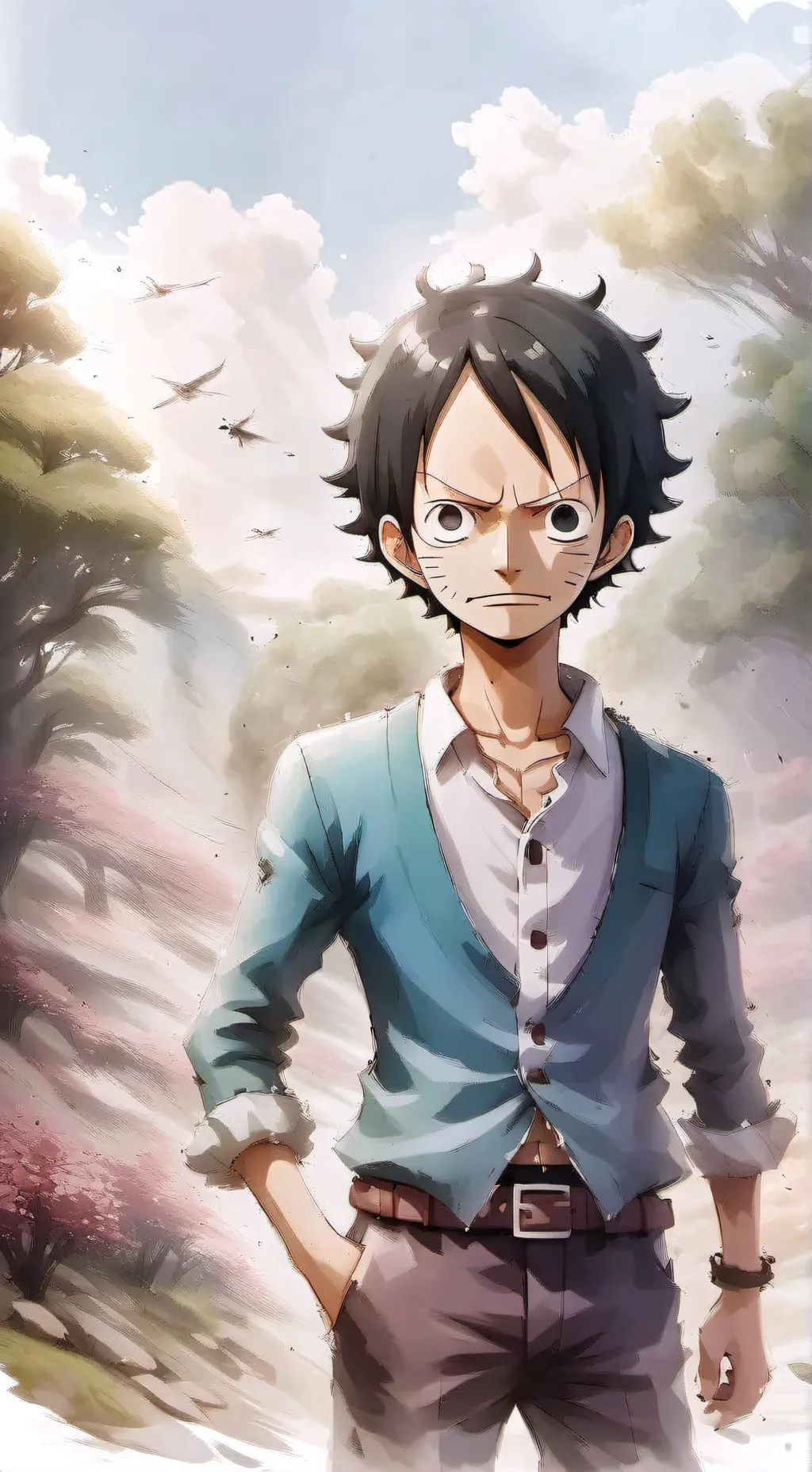 ai character: one piece background