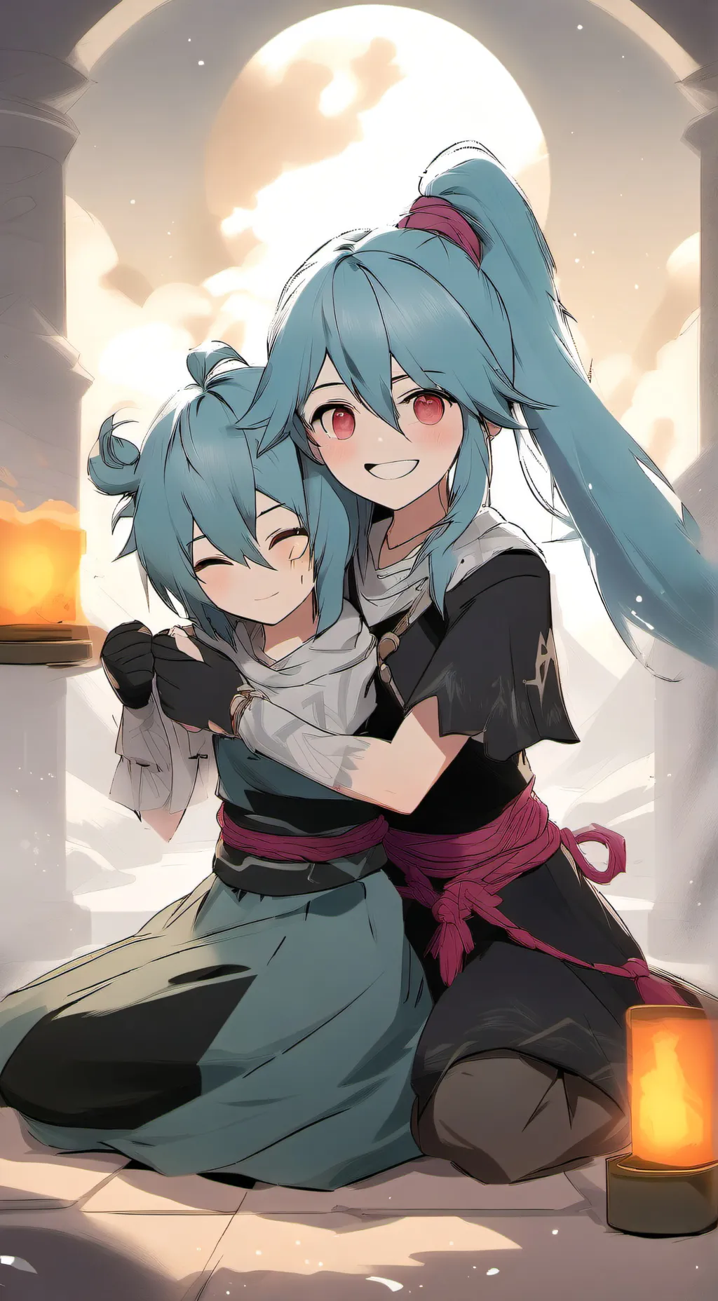 ai character: family dinner background