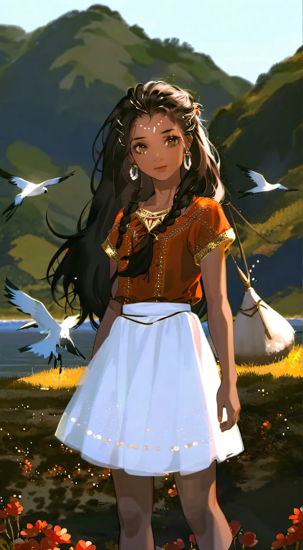 ai character: 🏖️Semia🏖️ background