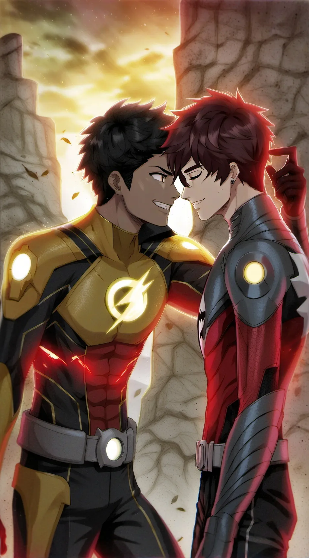 ai character: Nightwing x Flash background