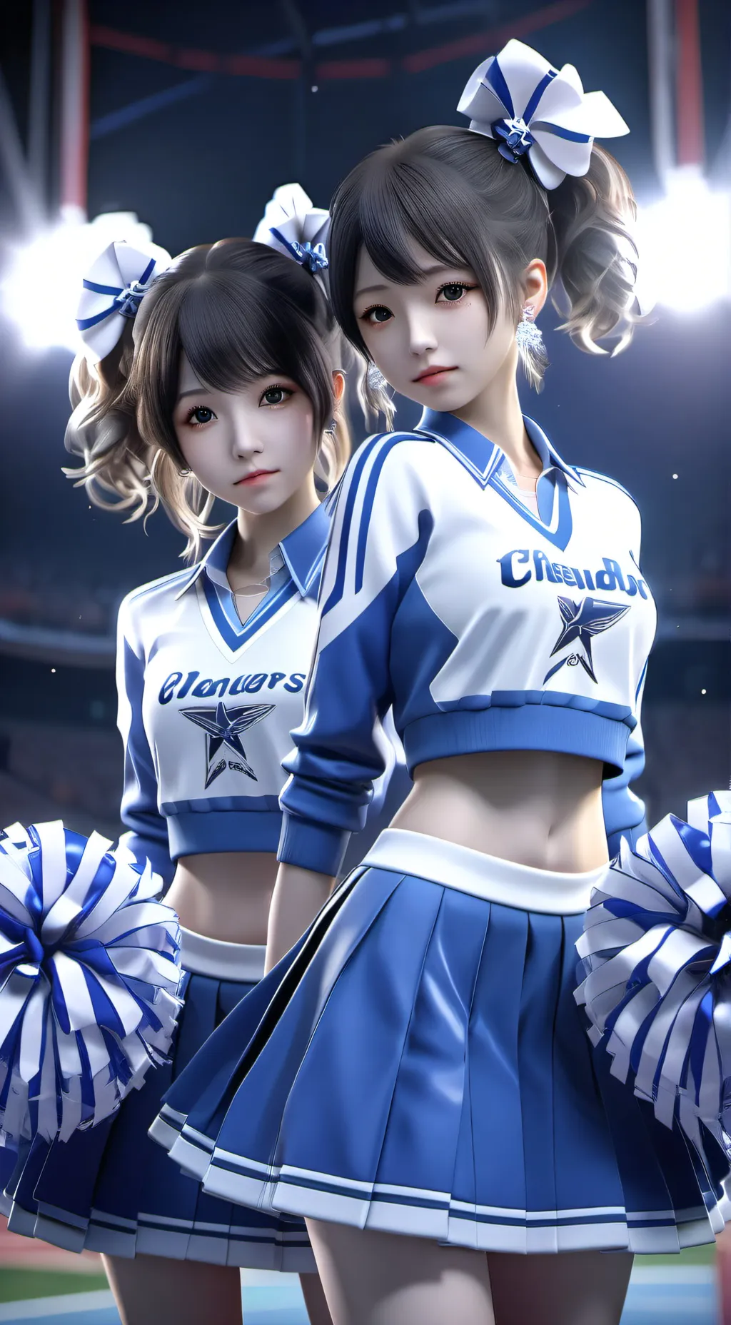 ai character: Cheerleaders duo  background