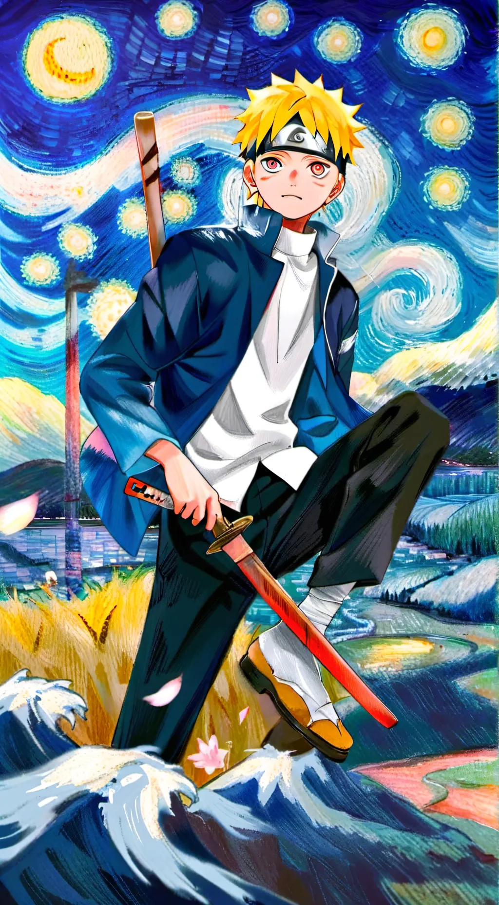 ai character: Boruto Sleepover background