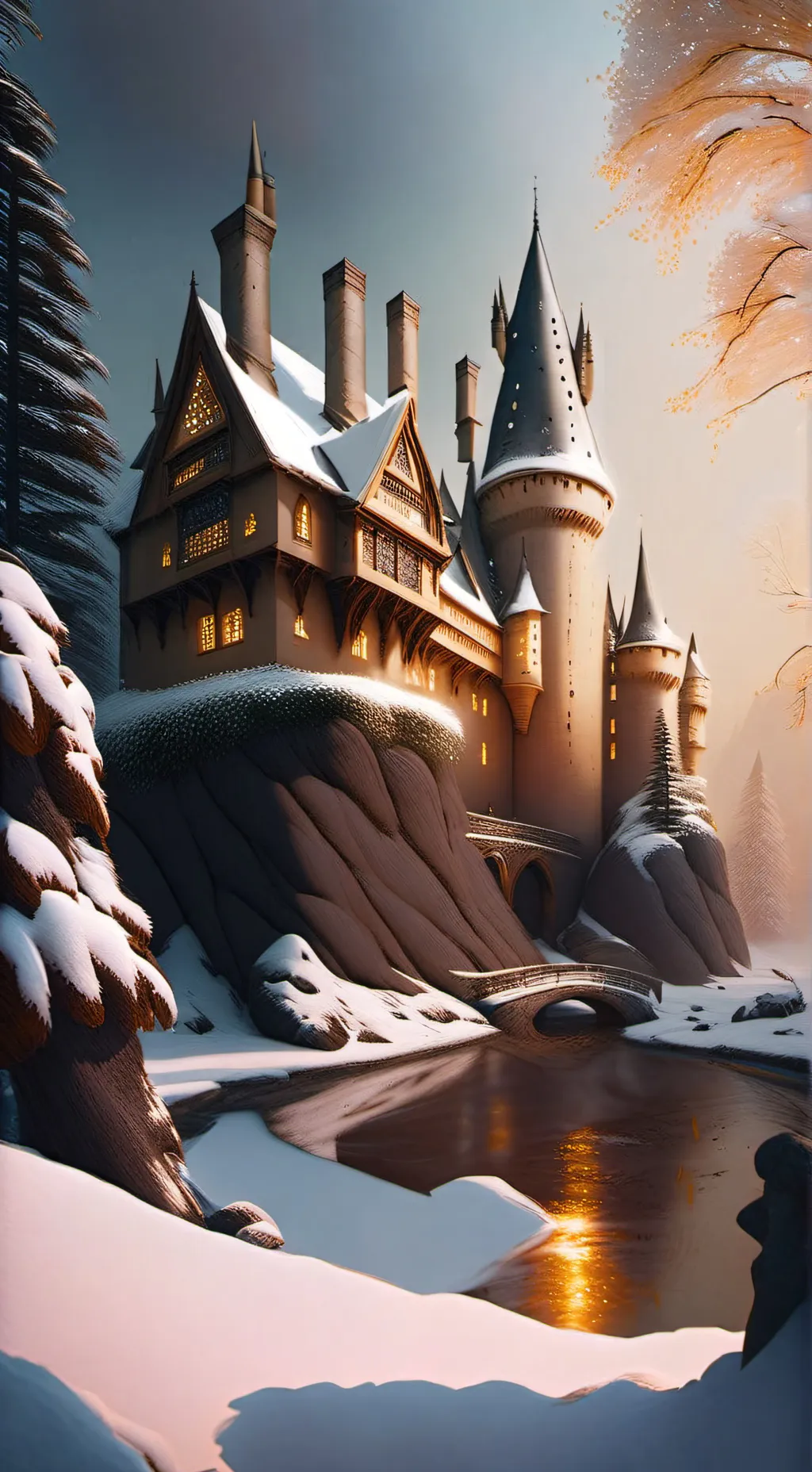 ai character: Marauders Xmas background