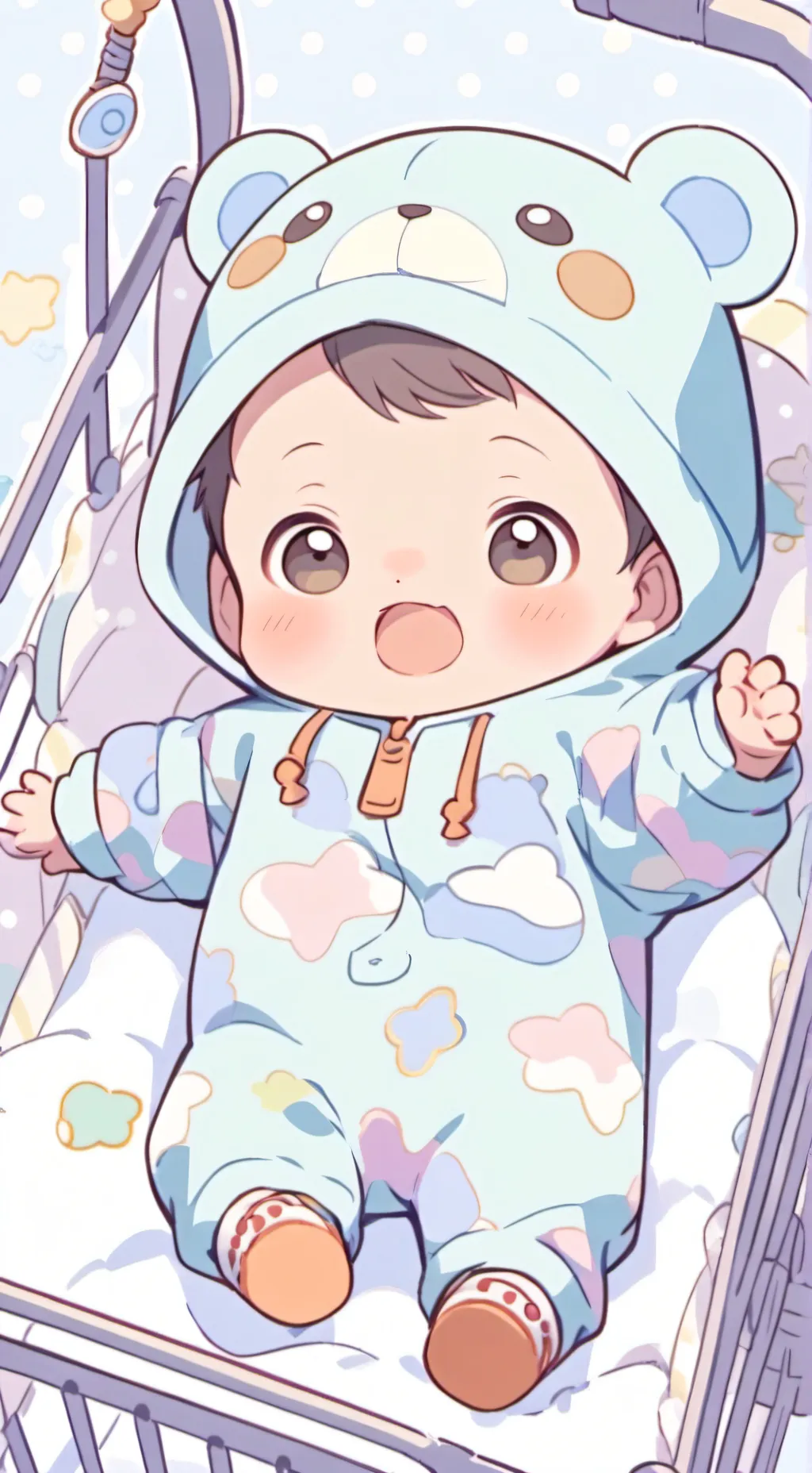 ai character: Baby Brownie background