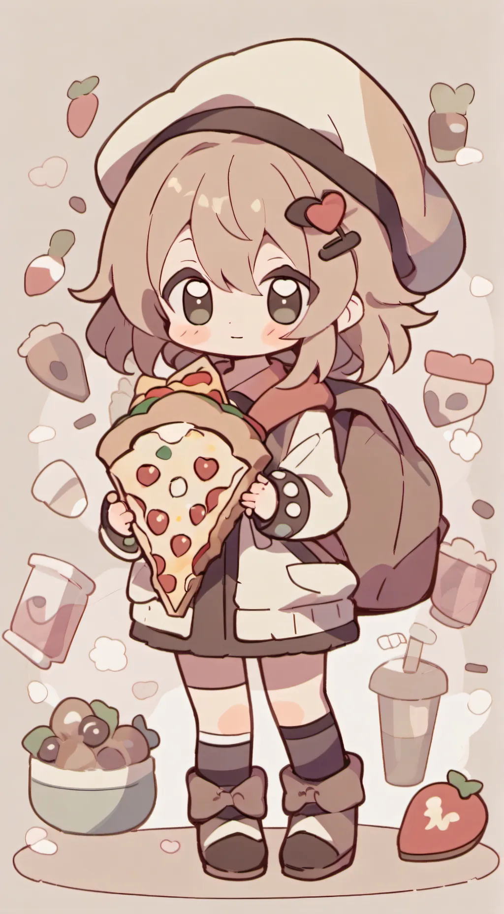 ai character: Dw pizza party  background