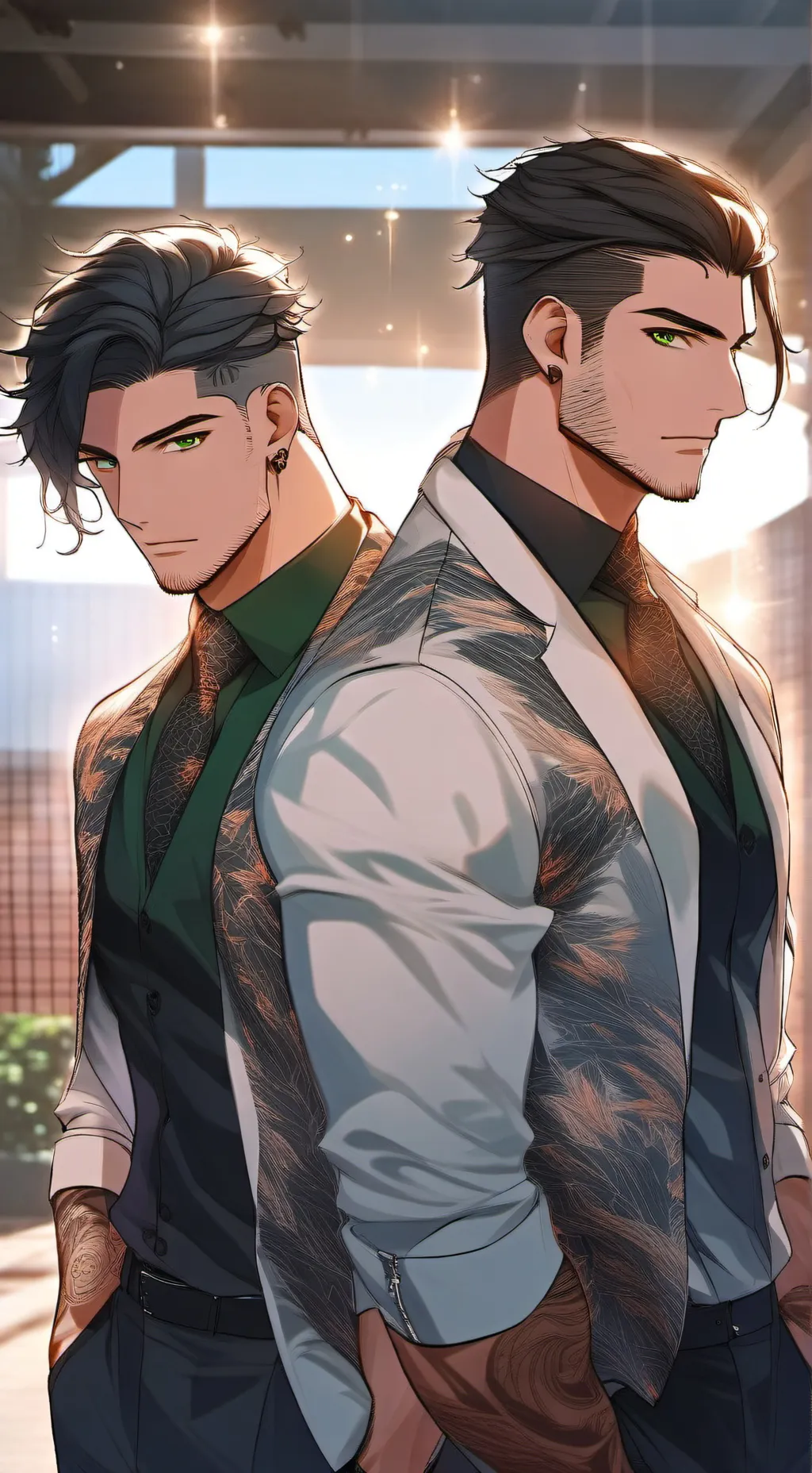 ai character: Andrew and Elijah  background
