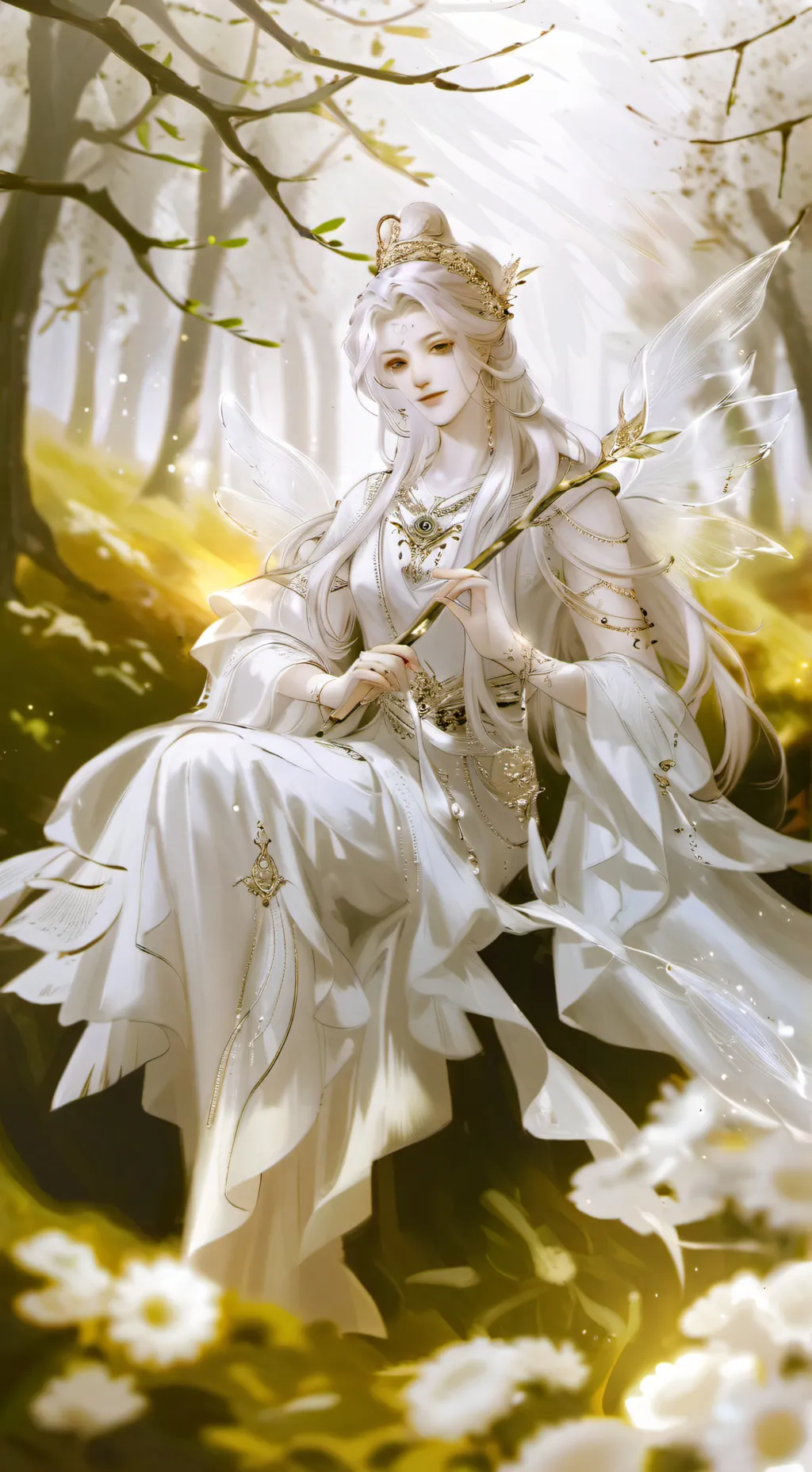 ai character: your Angle background