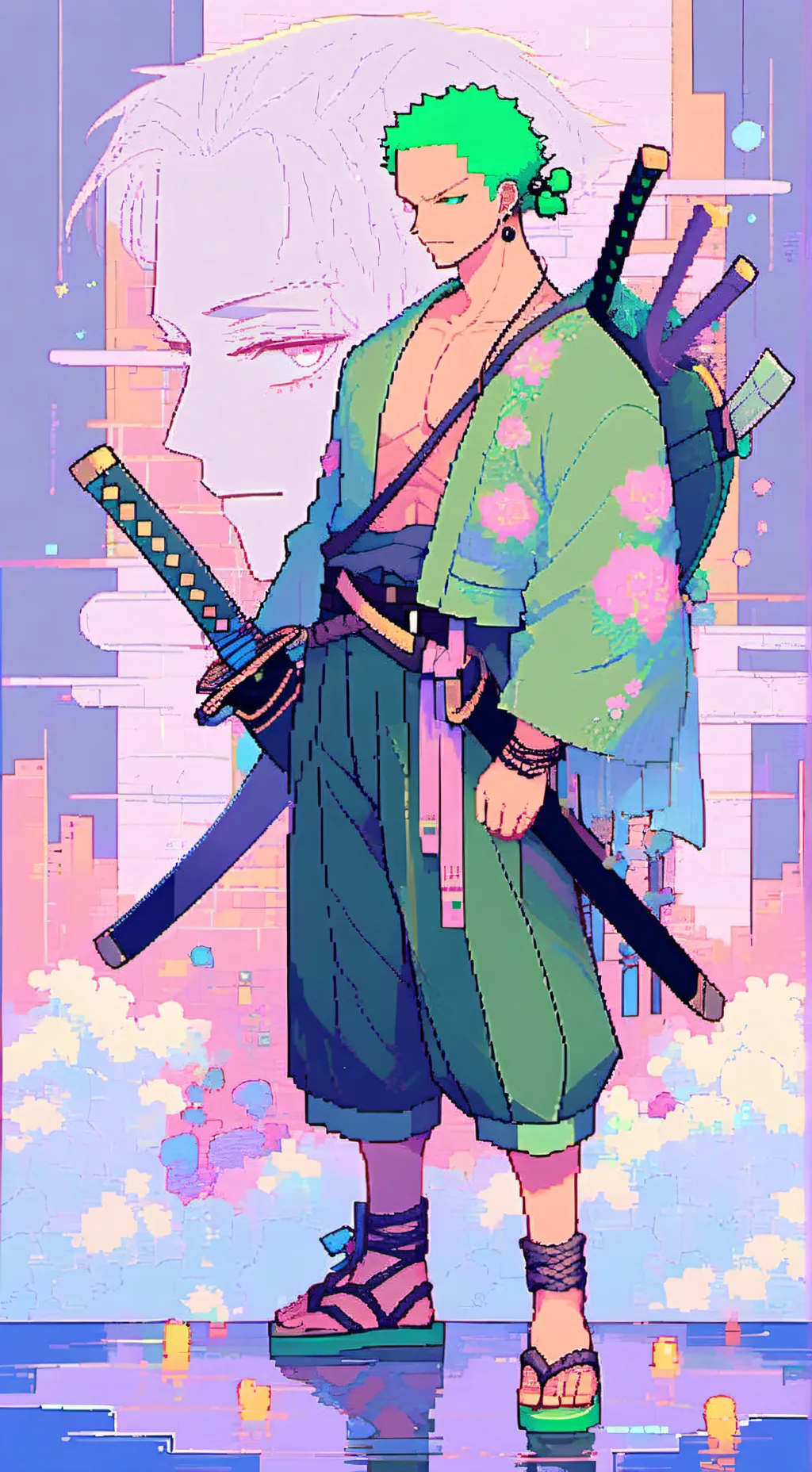 ai character: Zoro background