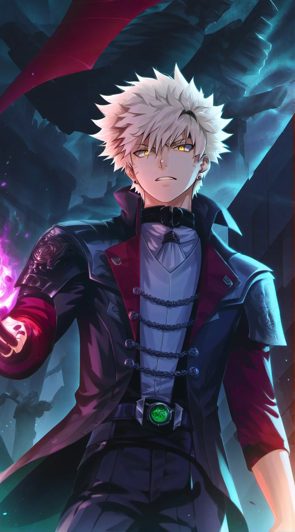 ai character: Katsuki Bakugo  background