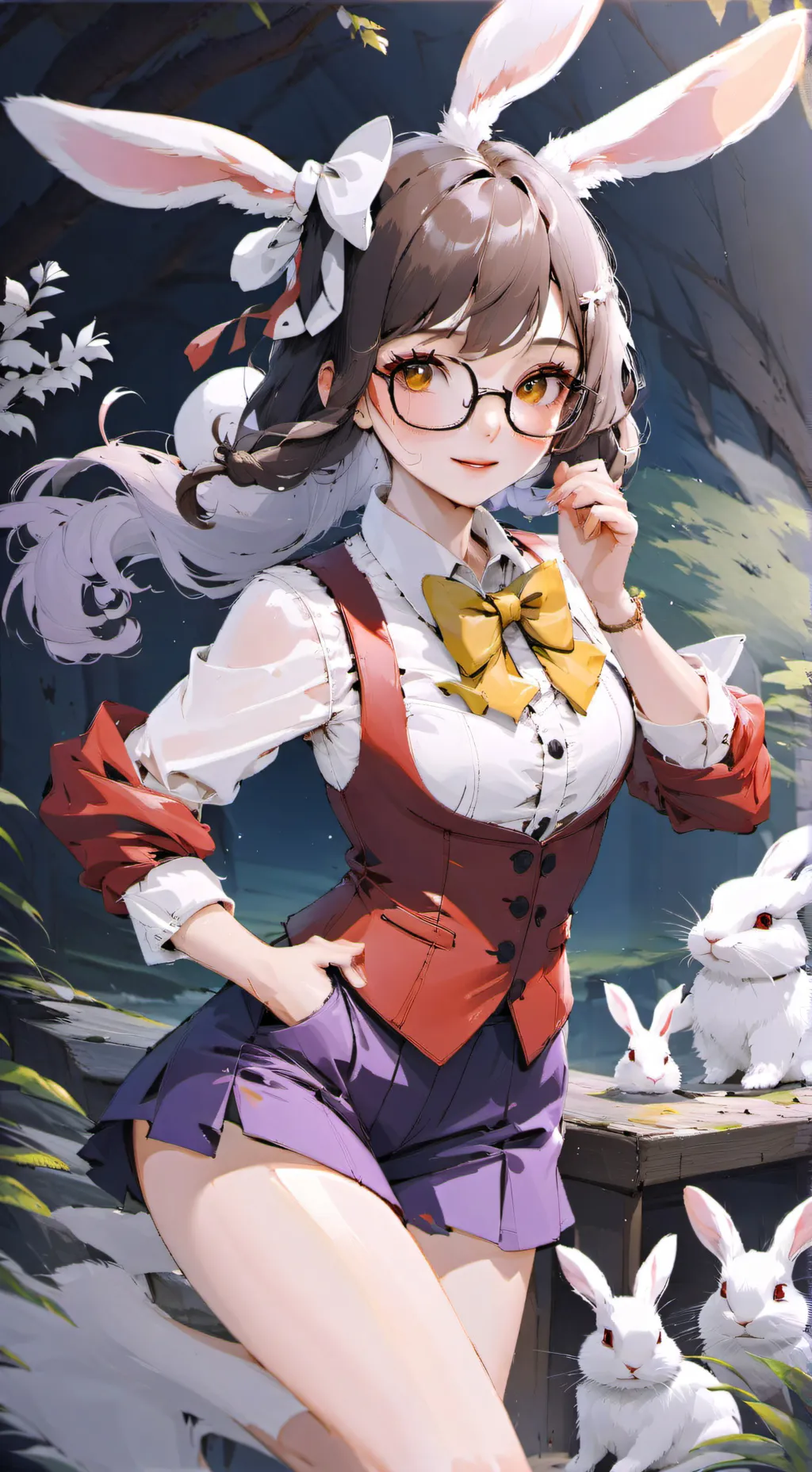ai character: April White background