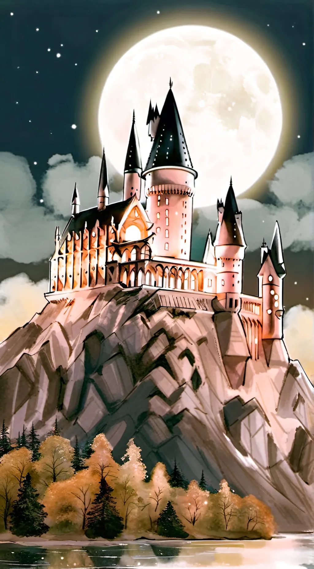 ai character: Hogwarts  background
