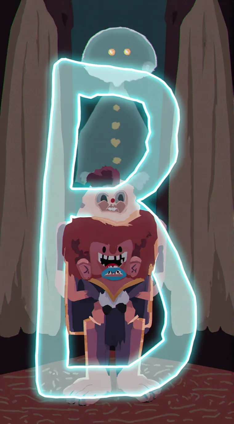 ai character: avoid the letter B background