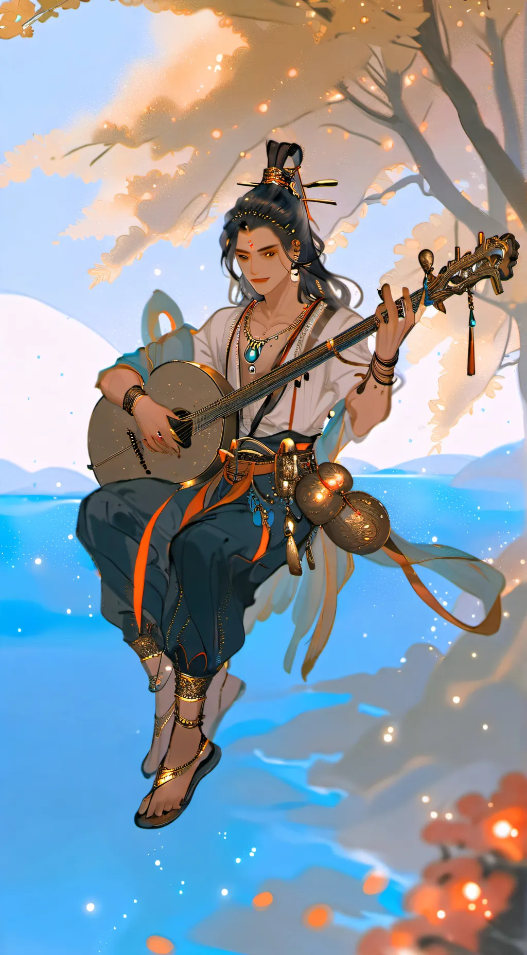 ai character: Summer break  background