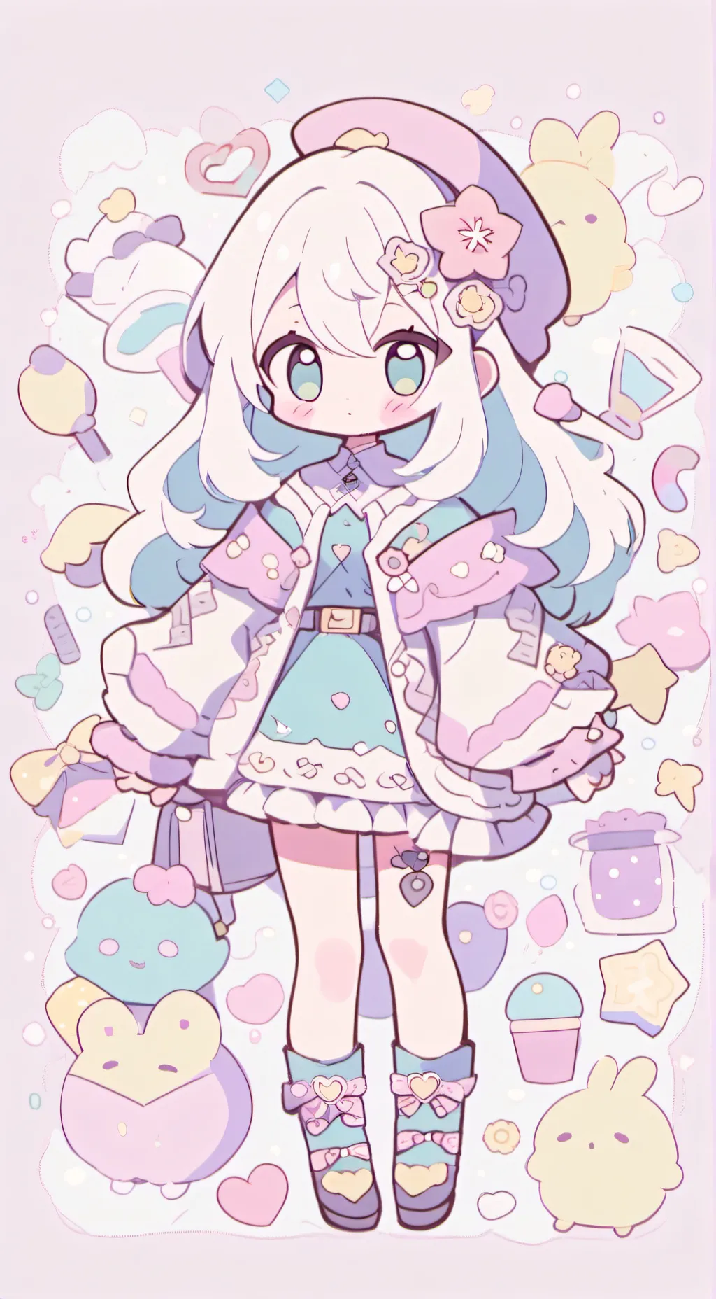 ai character: preetty background