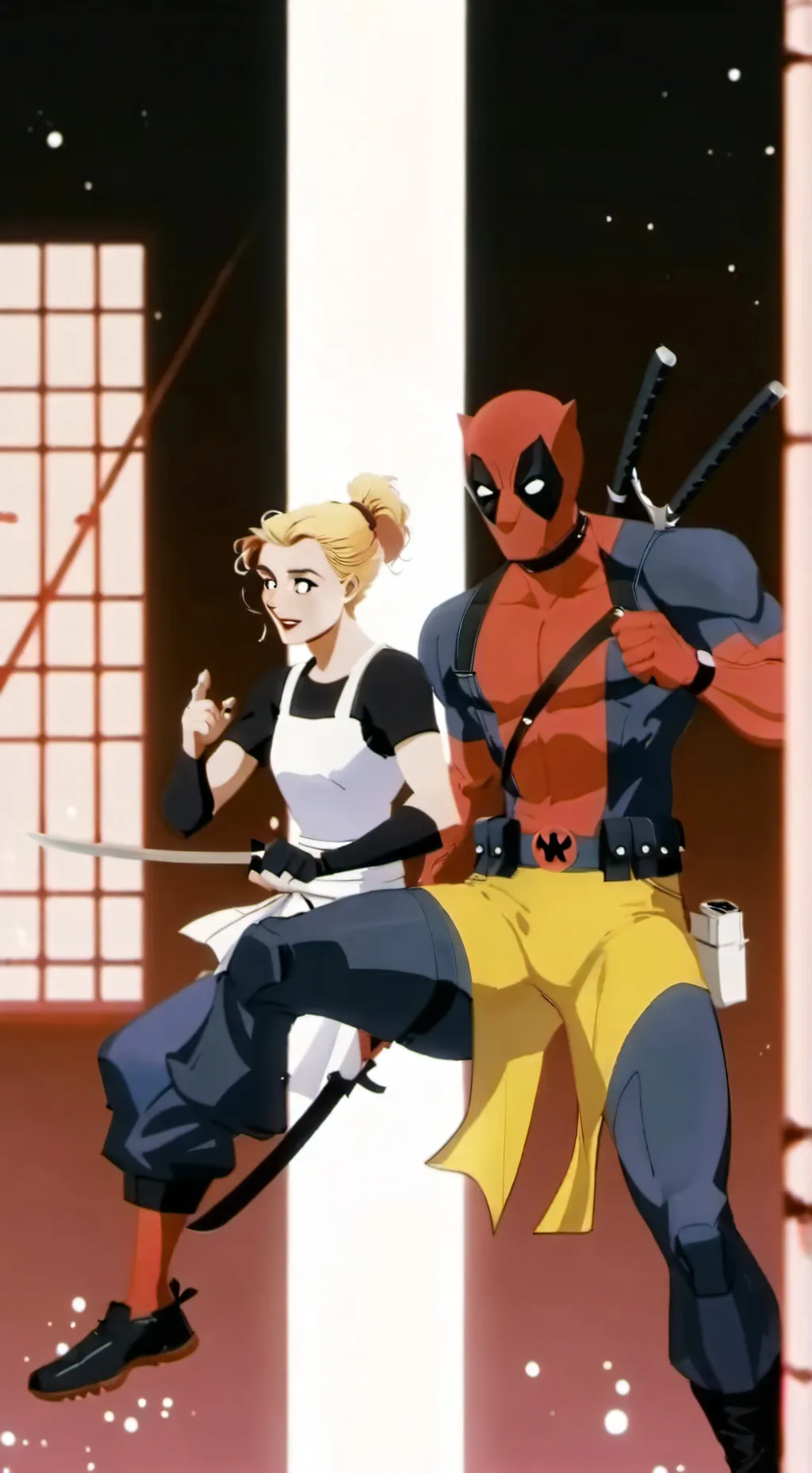 ai character: Deadpool+Wolverine background