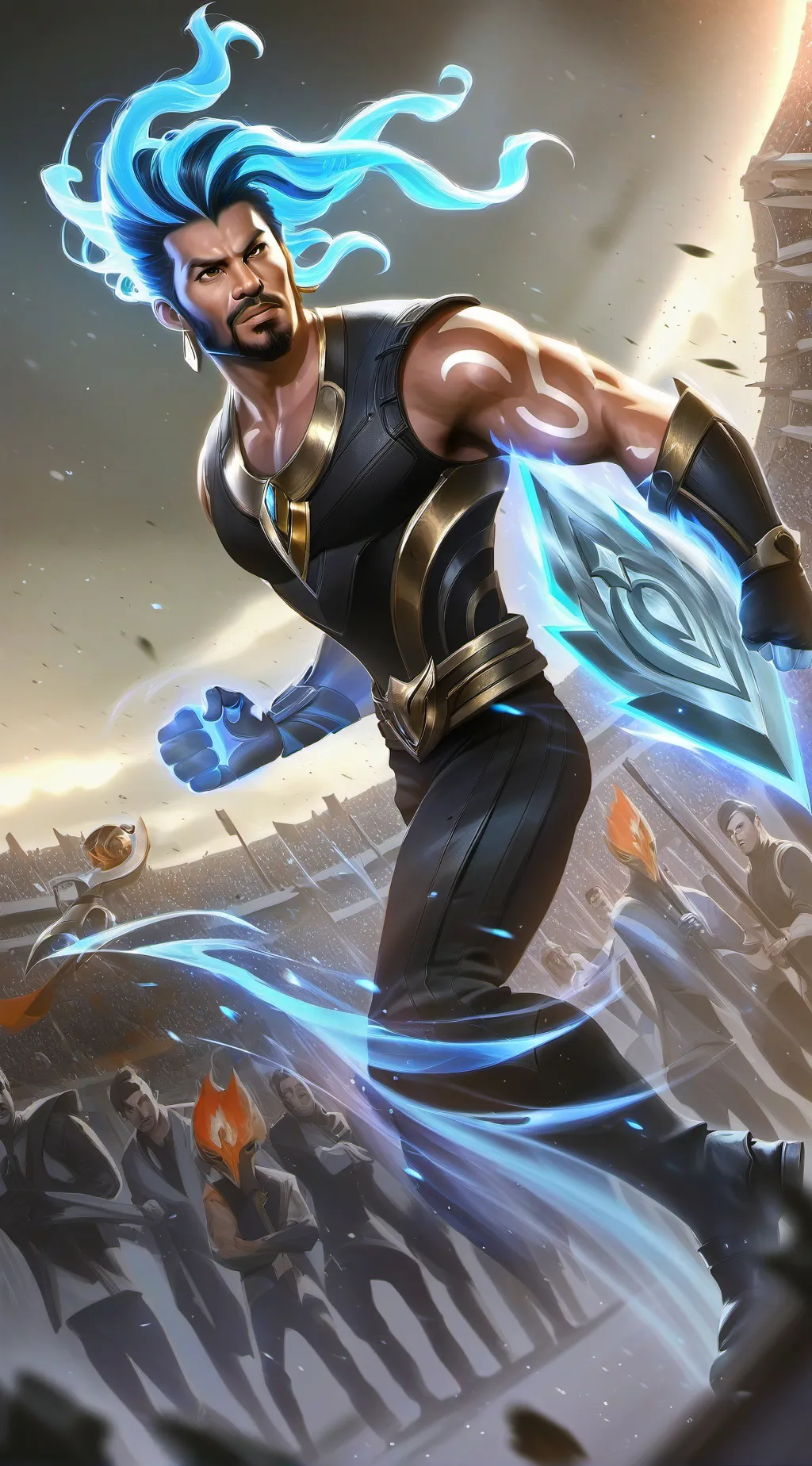ai character: Atardecer background