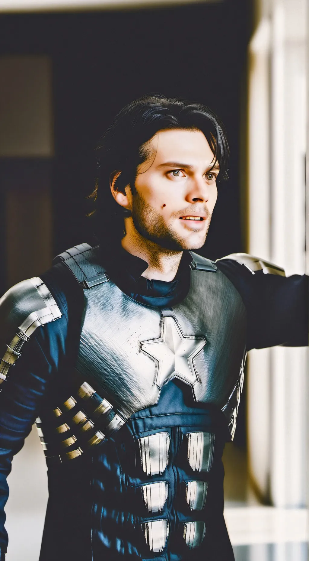 ai character: Bucky Barnes background