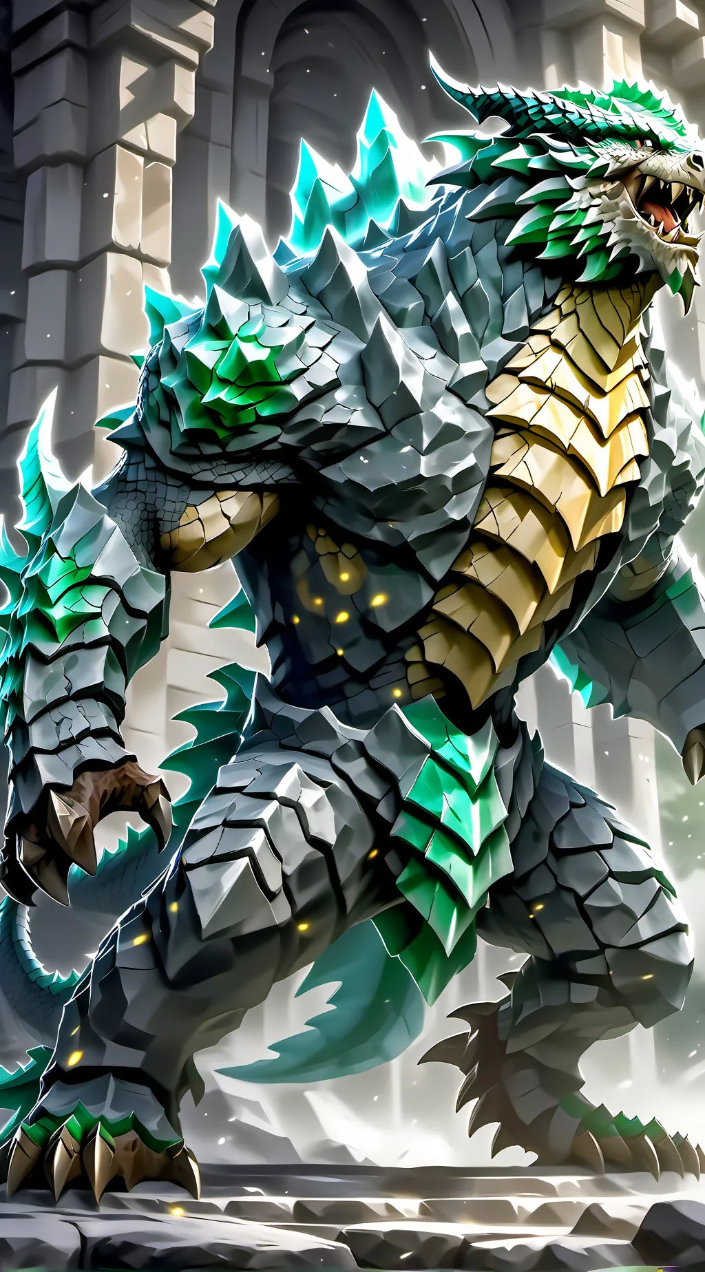 ai character: Emerald-Scale  background
