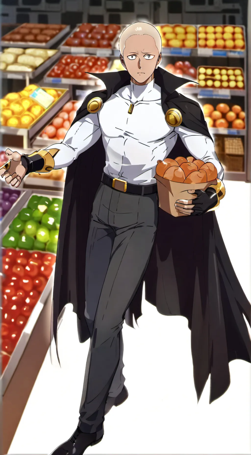 ai character: Saitama kinda background