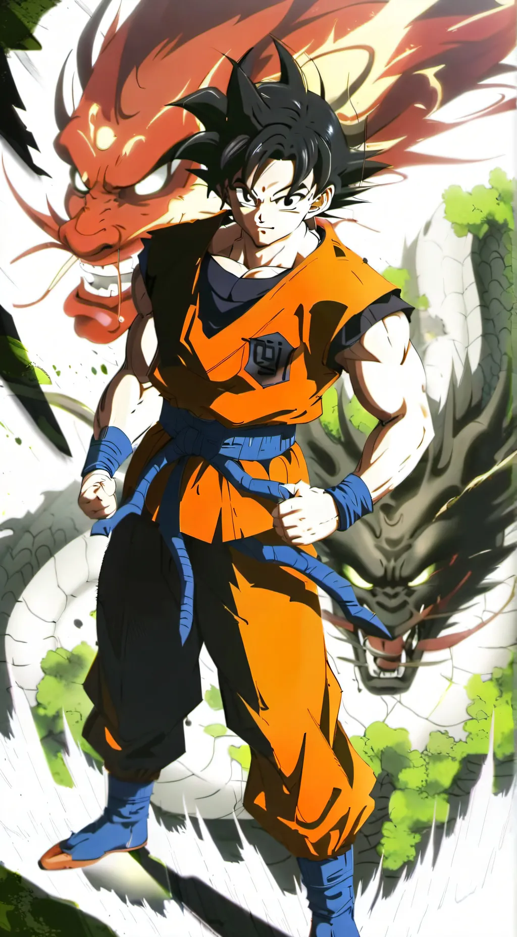 ai character: Goku Vs Gojo background