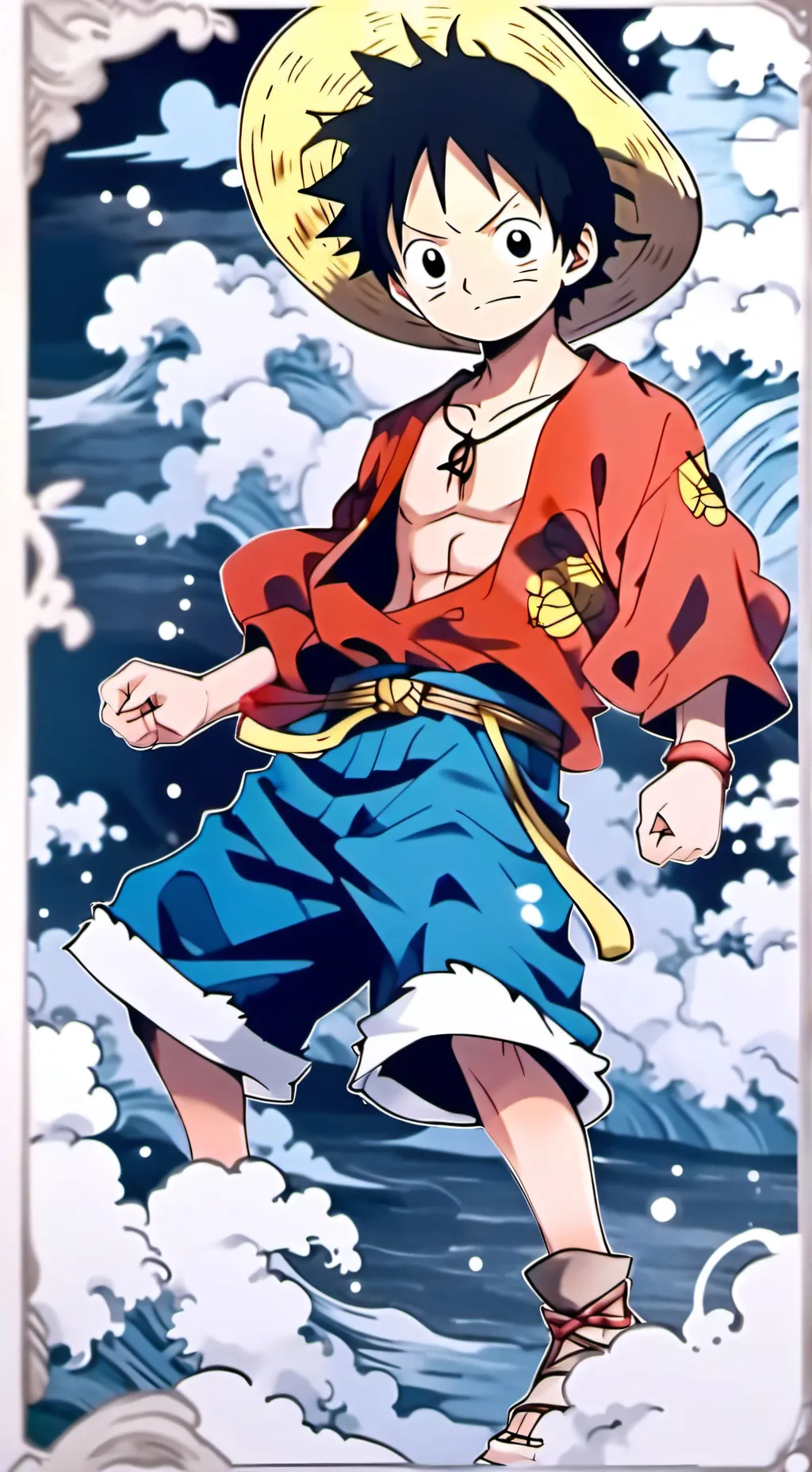 ai character: Luffy  background