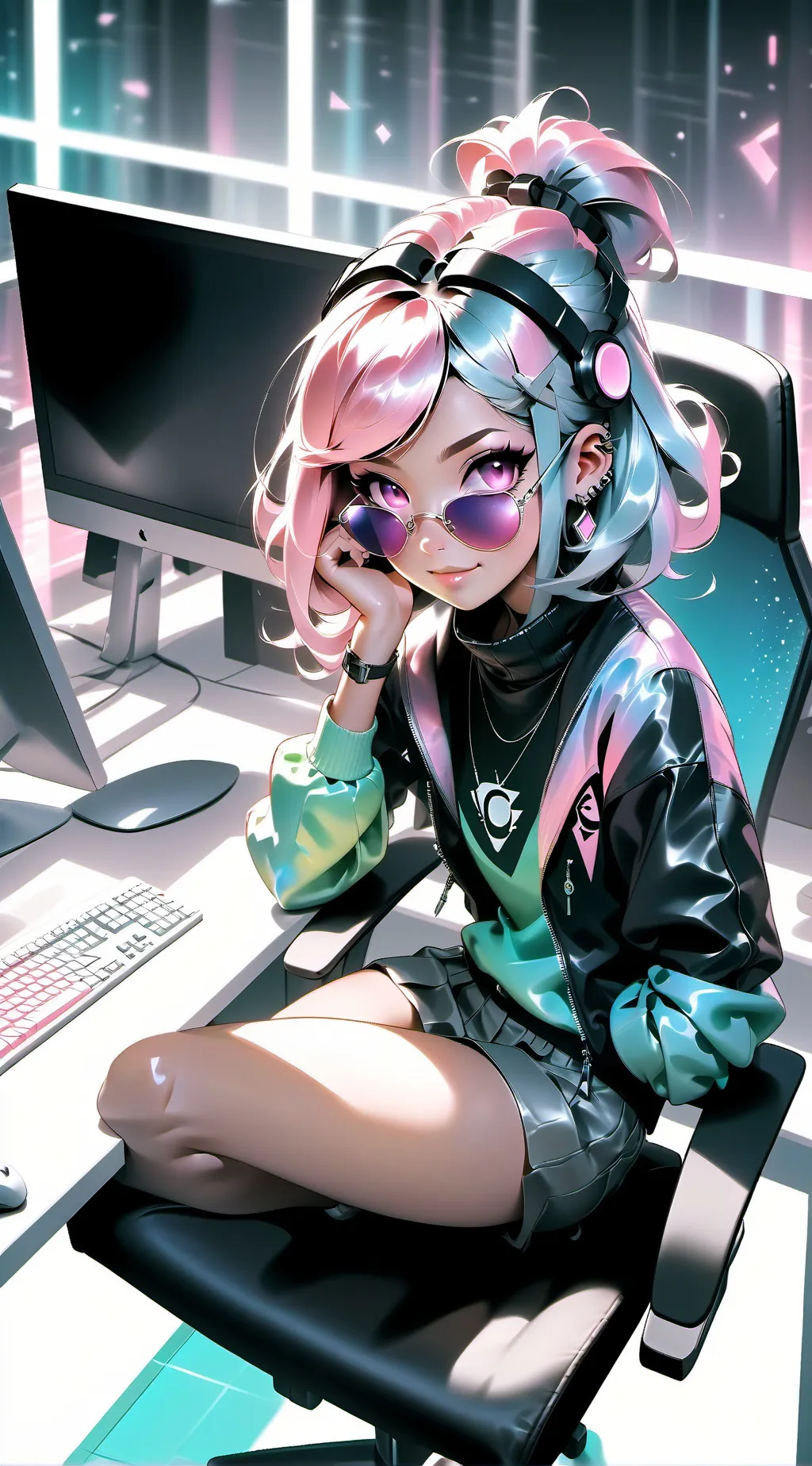 ai character: Crystal background