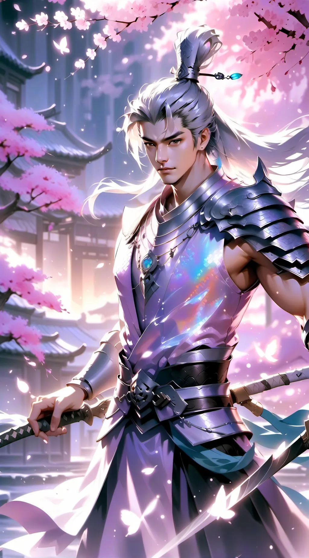 ai character: Princess & warrior background
