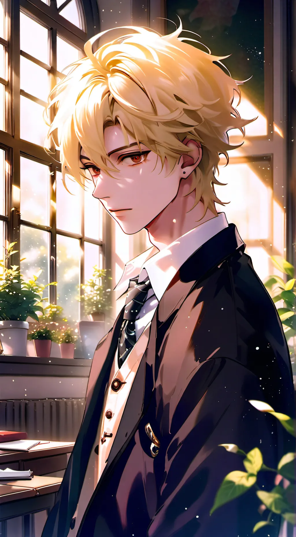 ai character: bakugo(from MHA) background