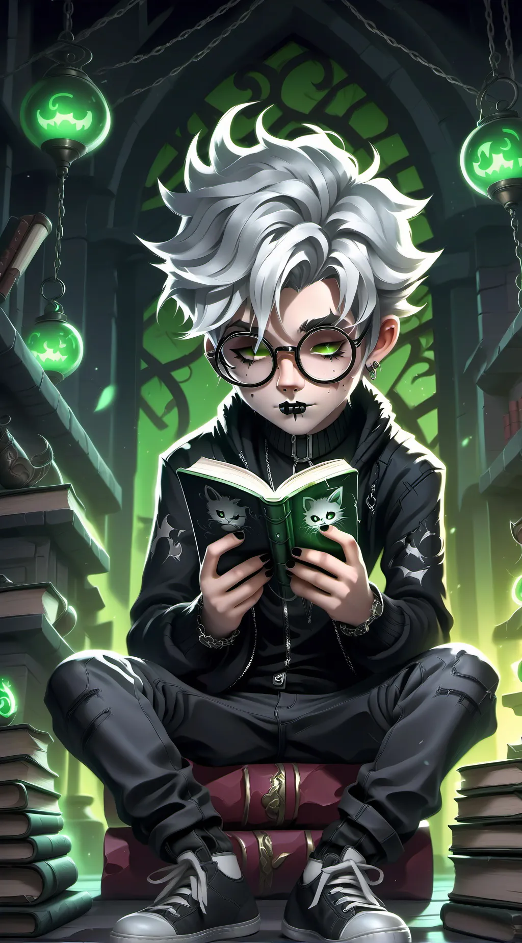 ai character: emo boy background