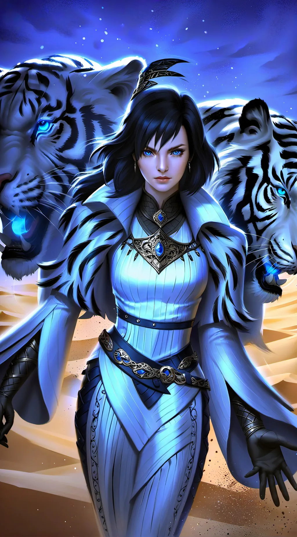 ai character: Snow background