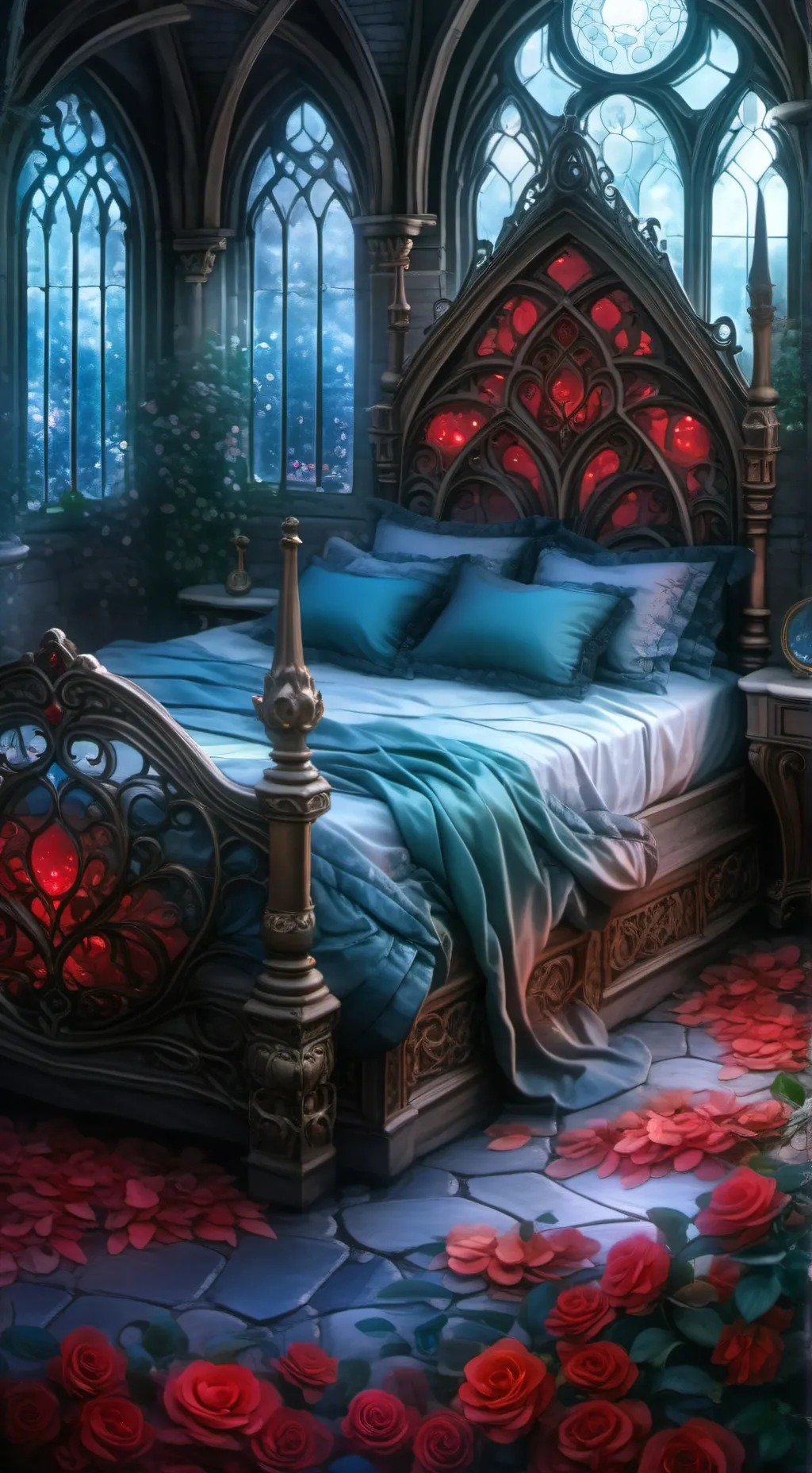 ai character: Bed~ background
