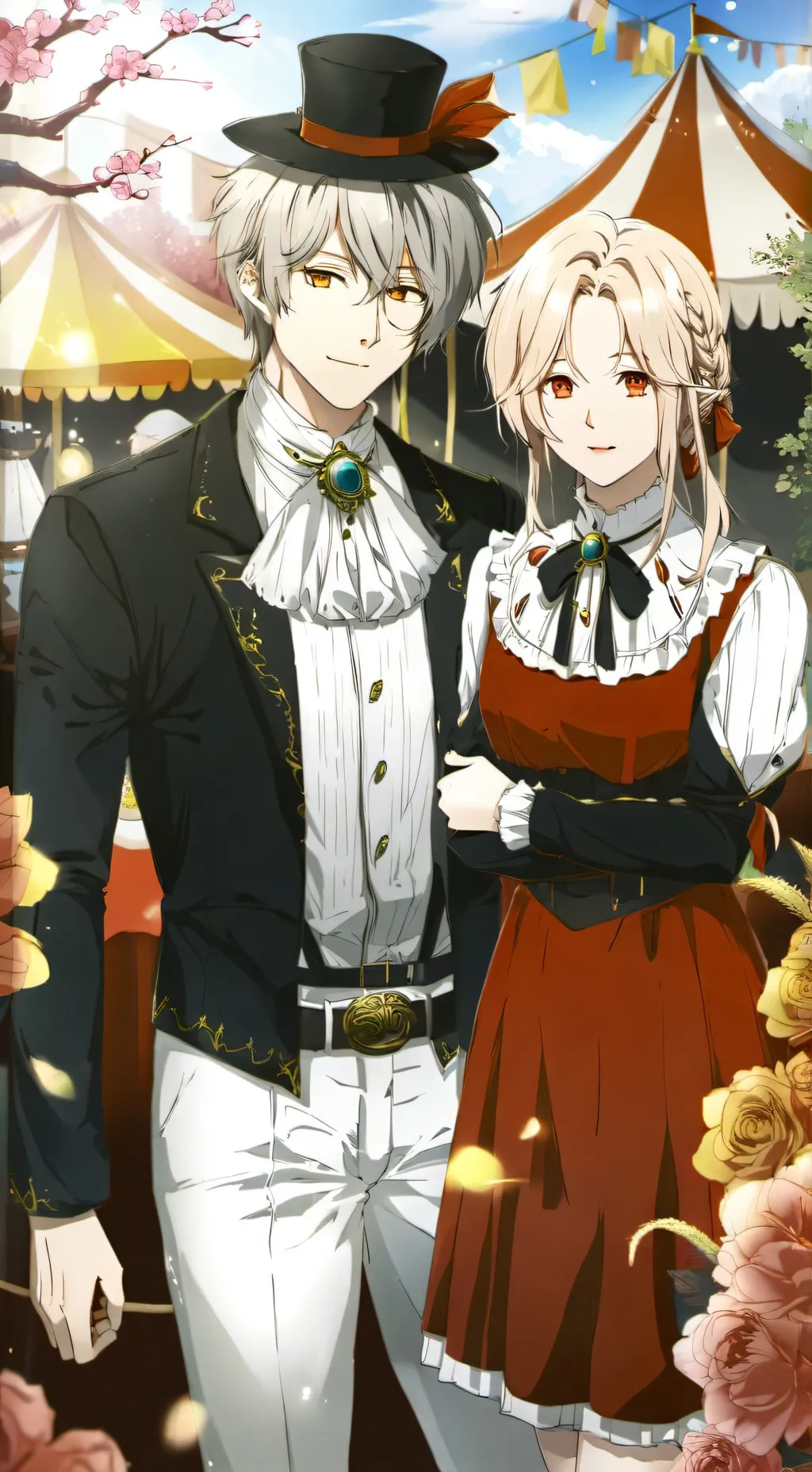 ai character: Elf circus background