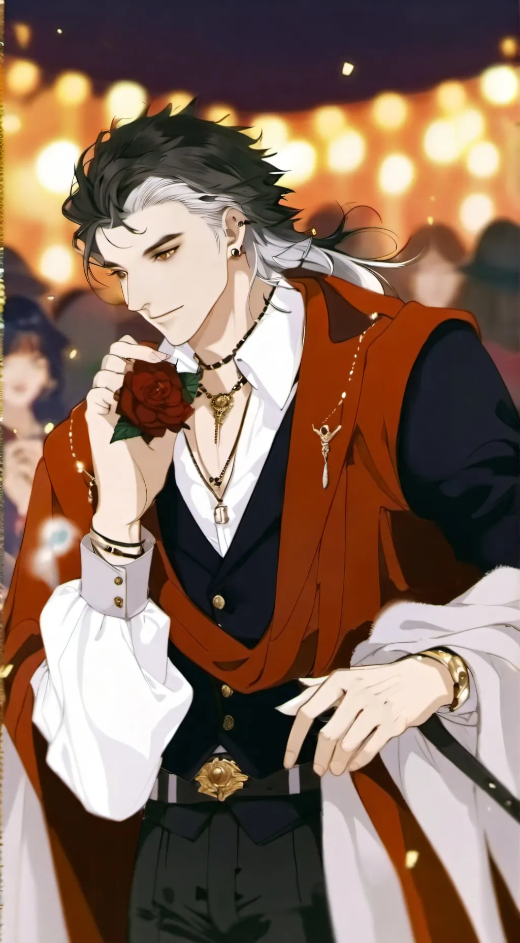 ai character: wolf king  background