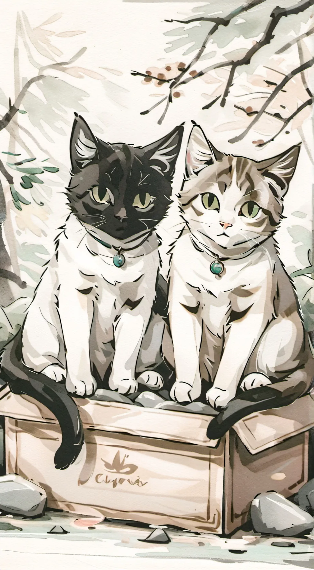 ai character: gatitos  background