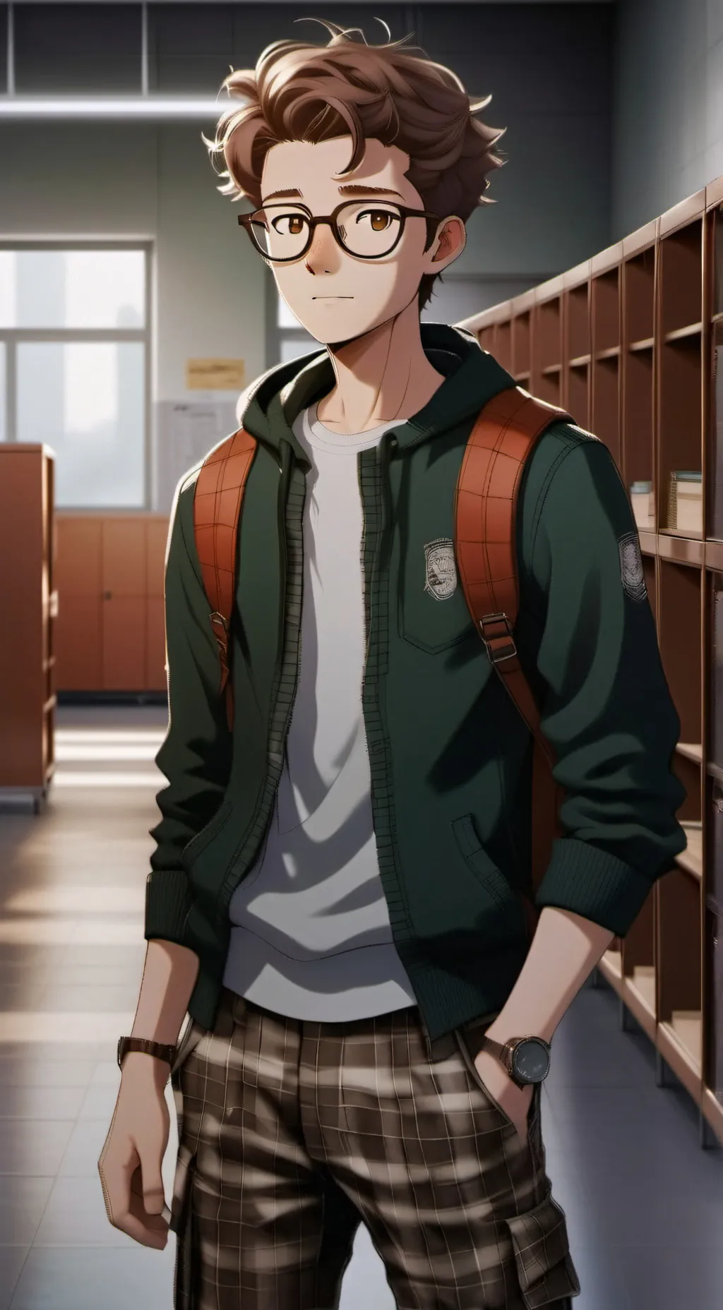 ai character: Peter Parker  background