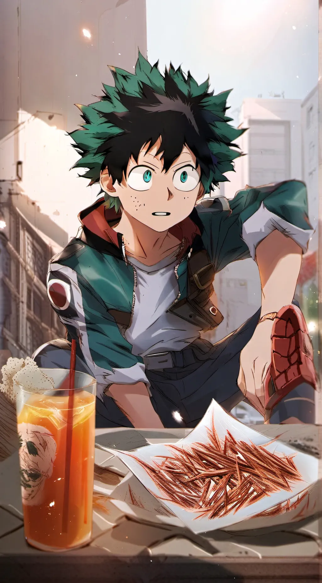 ai character: Deku background