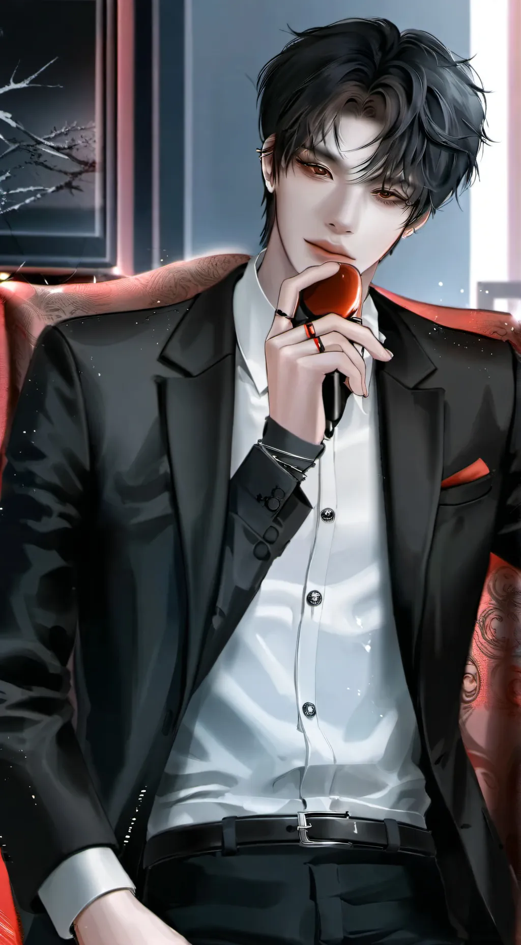 ai character: yandera boy  background