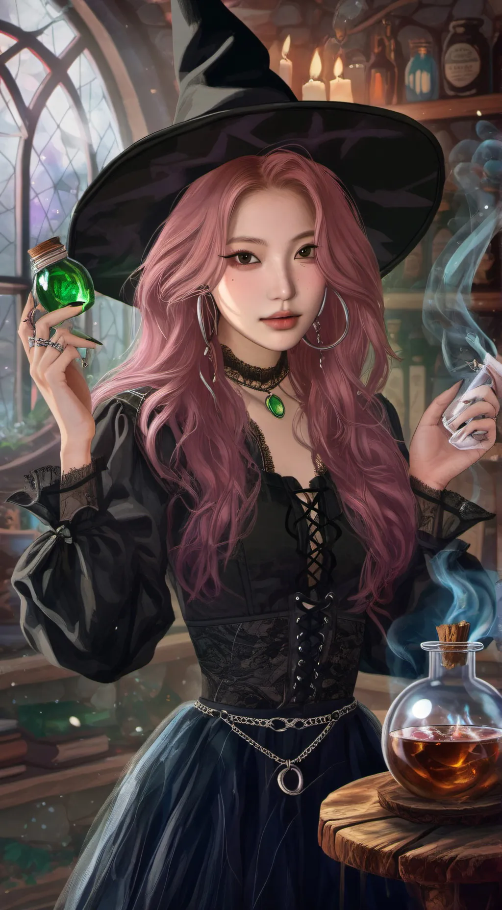 ai character: Morwenna Flaskveil background