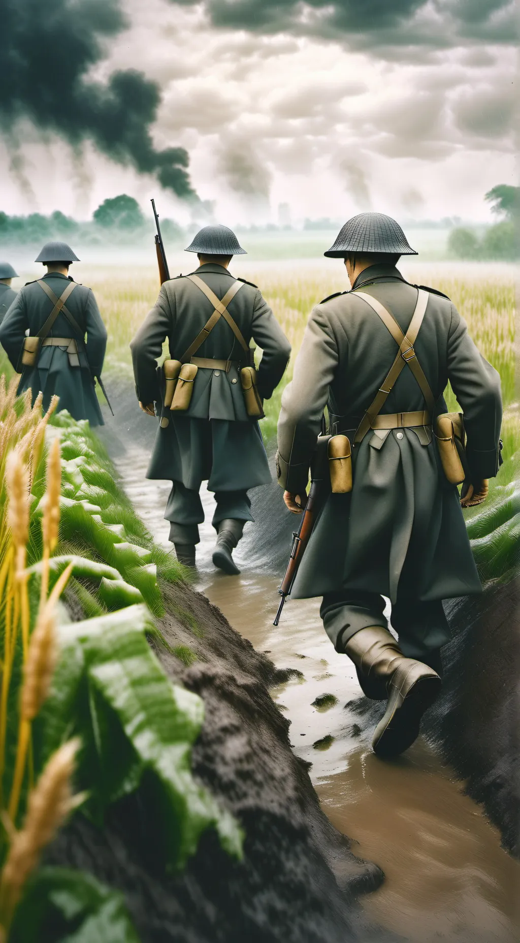 ai character: world war 3 background