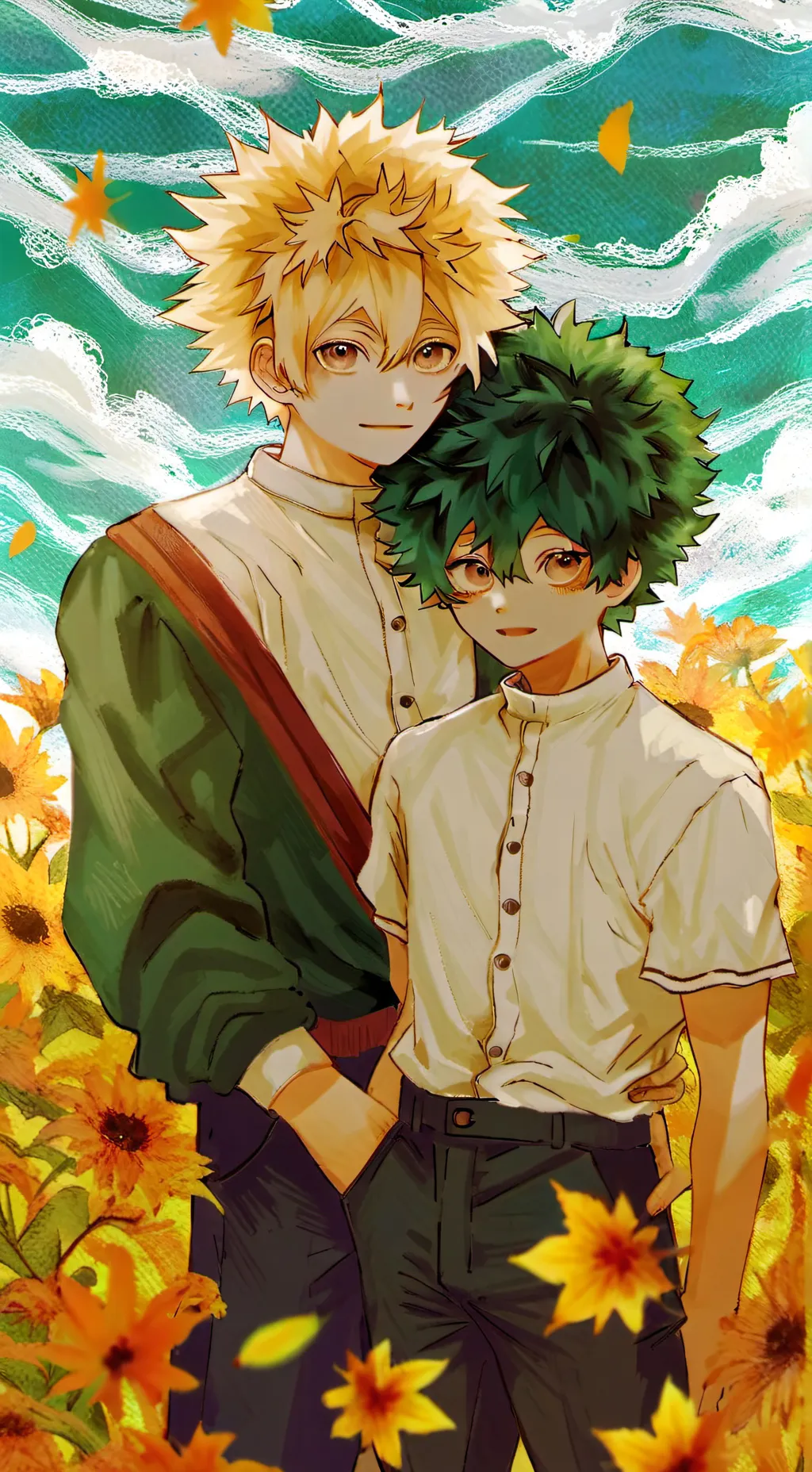 ai character: mha but your bf💚💛😚 background