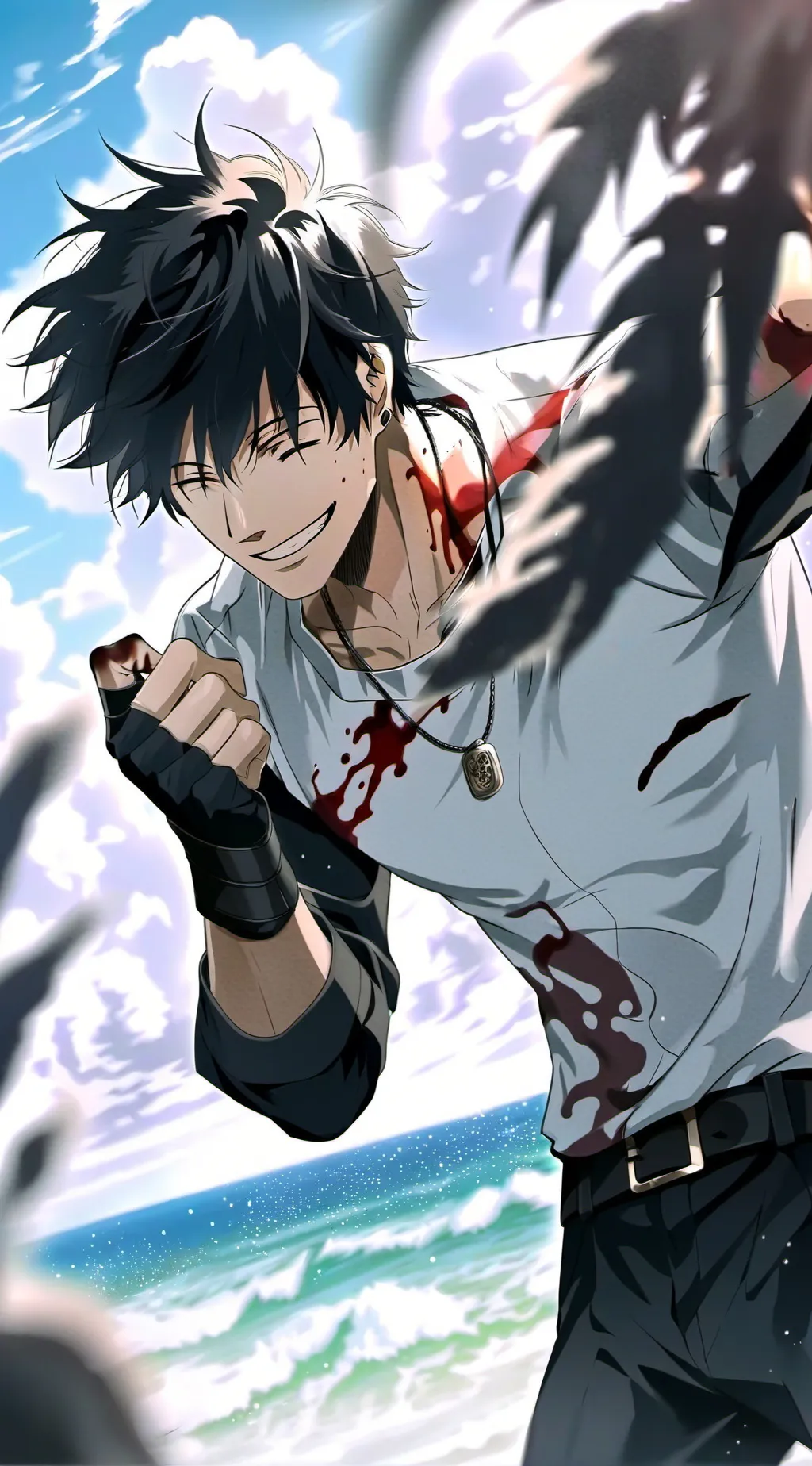 ai character: Ace One piece  background