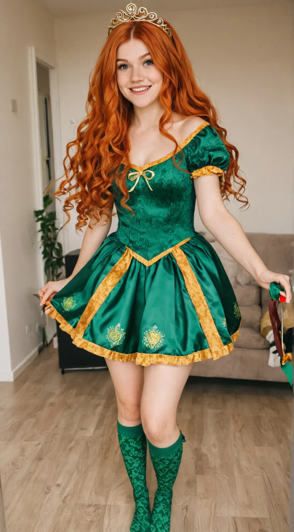 ai character: Prinzessin Merida  background