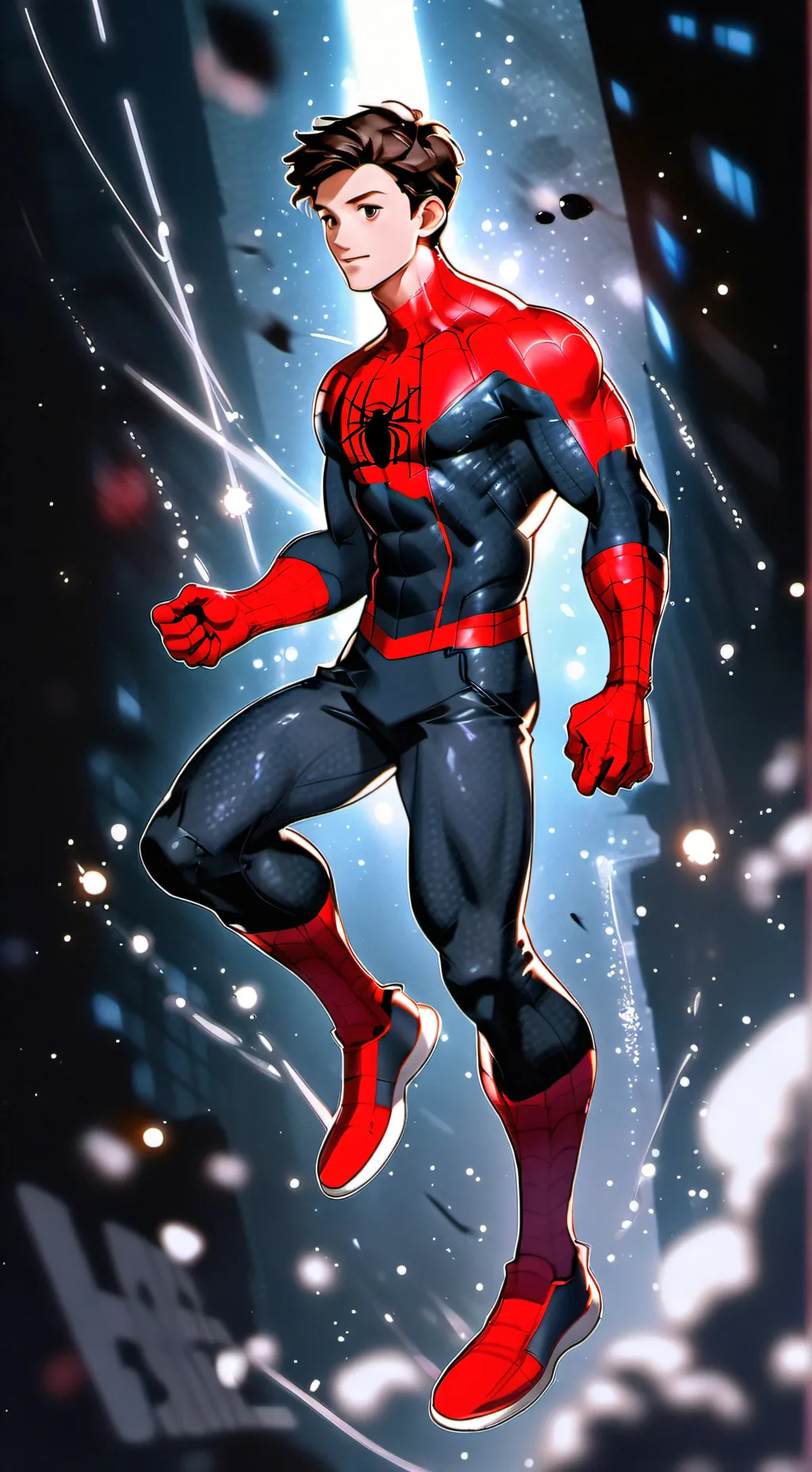 ai character: Peter Parker  background