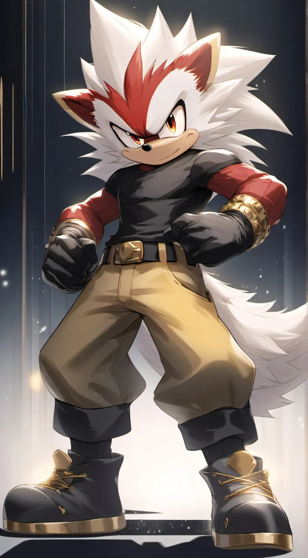 ai character: super shadow background