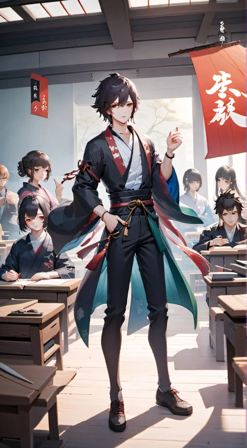 ai character: School argument background