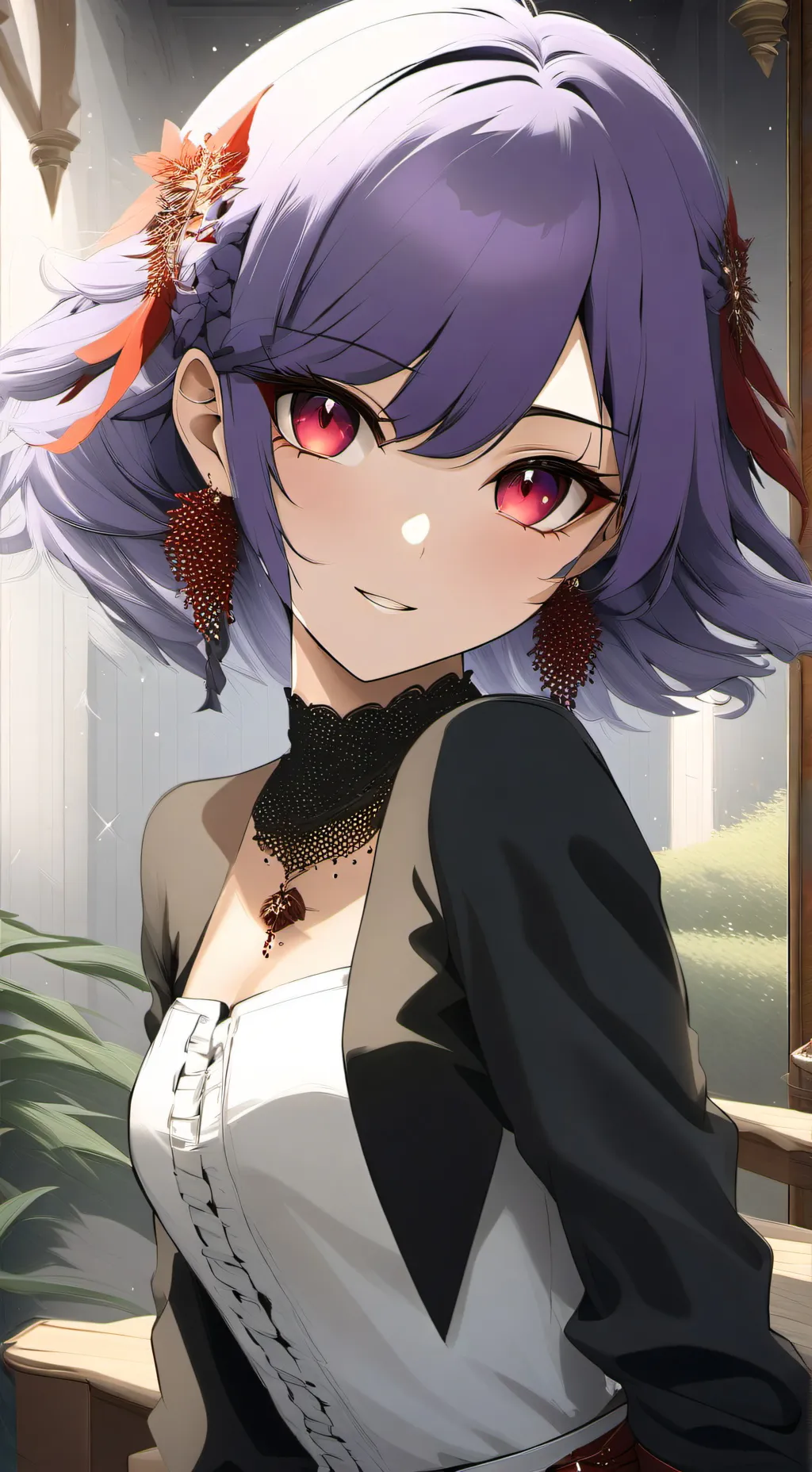 ai character: Púrpura  background