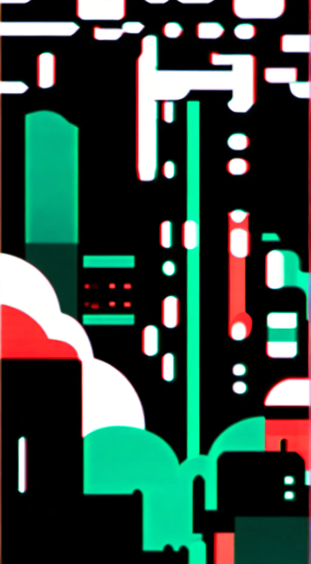 ai character: glich and phone background